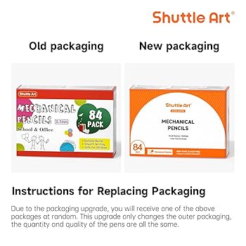 Amazon.co.jp: Shuttle Art シャーペン 84本セット HB 0.7mm